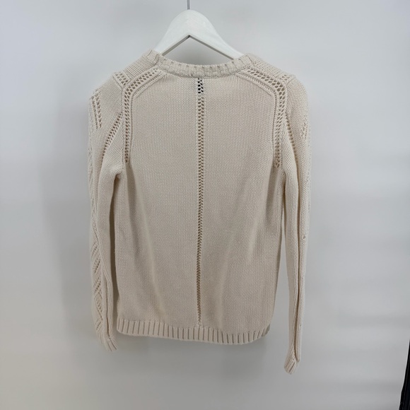 GAP Women's 100% Cotton Open Knit Sweater in Cream - Picture 4 of 4